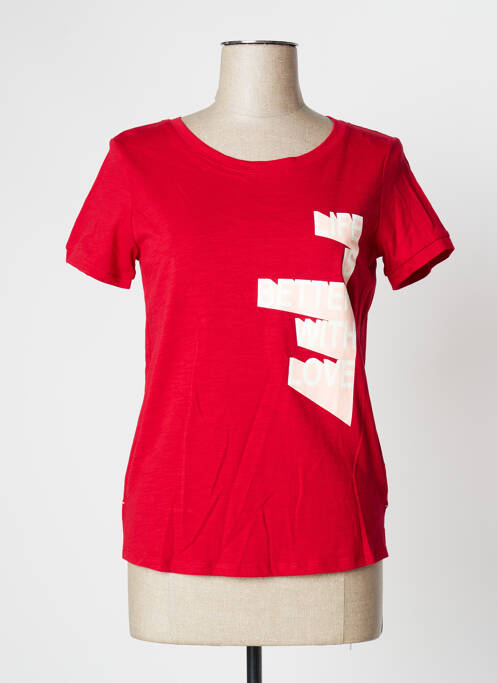 T-shirt rouge CAMAIEU pour femme