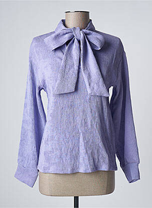 Blouse manches longues manches longues violet LAAGAM femme