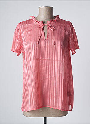 Blouse manches courtes manches courtes rose BLANCHEPORTE femme