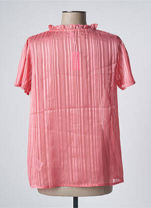 Blouse légère et transparente manches courtes rose BLANCHEPORTE femme