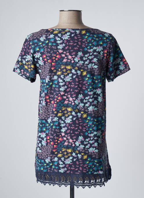 Tunique manches courtes bleu BLANCHEPORTE pour femme