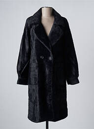 Manteau long coupe droite sans capuche noir LA FIANCEE DU MEKONG femme