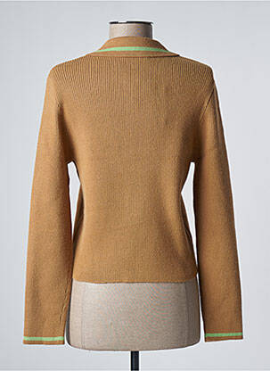 Gilet manches longues stretch beige LAAGAM femme