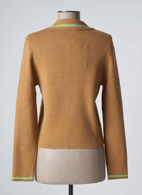 Gilet manches longues beige LAAGAM pour femme