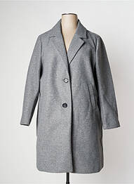 Manteau long coupe droite sans capuche gris MODAVISTA femme