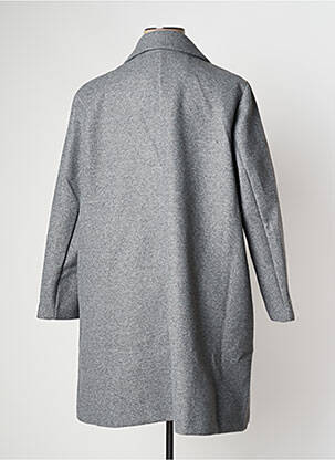 Manteau long coupe droite sans capuche gris MODAVISTA femme