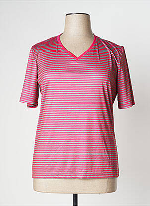 T-shirt col v manches courtes rouge SPORT BY STOOKER femme