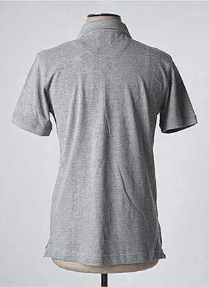 Polo tissage chiné manches courtes gris DAN JOHN homme