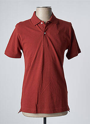 Polo tissage chiné manches courtes bleu DAN JOHN homme
