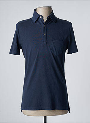 Polo tissage jersey manches courtes bleu DAN JOHN homme
