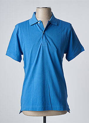 Polo stretch manches courtes bleu DAN JOHN homme