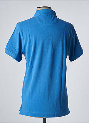 Polo stretch manches courtes bleu DAN JOHN homme