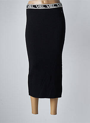 Jupe longue taille normale noir VICTORIO & LUCCHINO femme