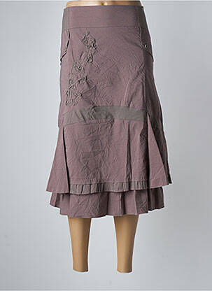 Jupe mi-longue coupe évasée violet ARMAND THIERY femme