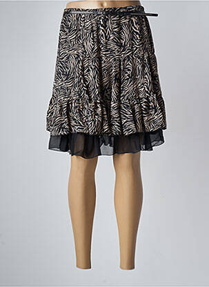 Jupe courte coupe évasée noir MOKA'S femme