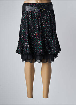 Jupe courte coupe évasée noir MOKA'S femme