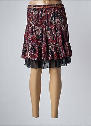 Jupe courte coupe évasée rouge MOKA'S femme