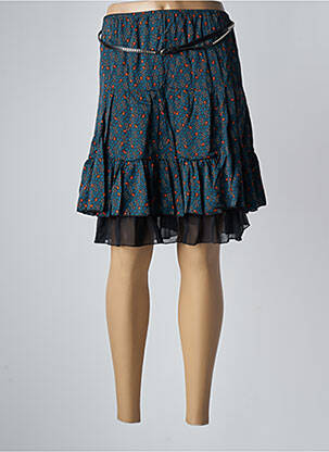 Jupe courte coupe évasée bleu MOKA'S femme