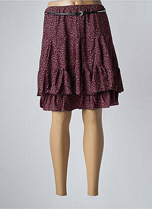 Jupe courte coupe évasée rouge MOKA'S femme