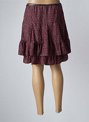 Jupe courte coupe évasée rouge MOKA'S femme