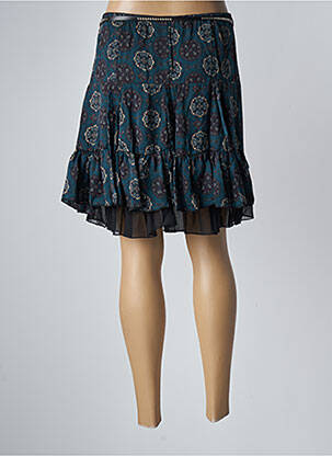 Jupe courte coupe évasée bleu MOKA'S femme