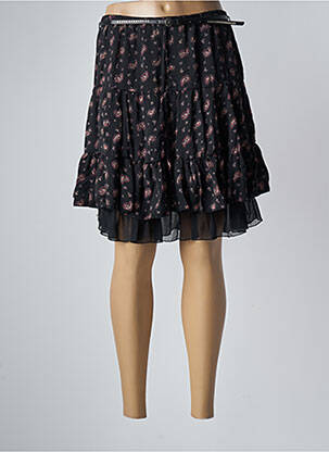 Jupe courte coupe évasée noir MOKA'S femme
