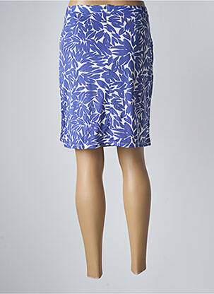 Jupe mi-longue coupe droite bleu BREAL femme