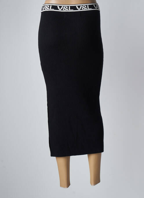 Jupe longue noir VICTORIO & LUCCHINO pour femme