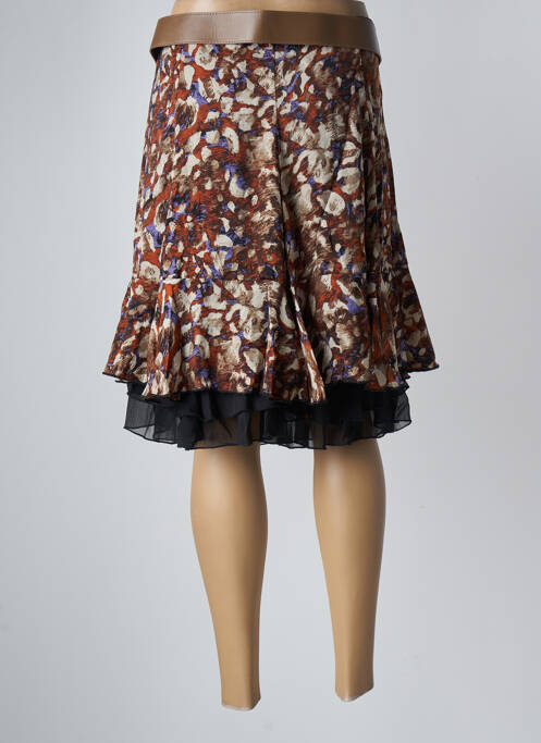 Jupe mi-longue marron MOKA'S pour femme