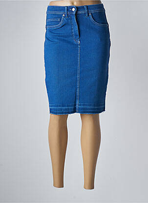 Jupe mi-longue stretch bleu SALSA femme