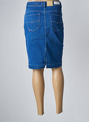 Jupe mi-longue stretch bleu SALSA femme