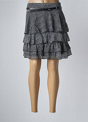Jupe courte coupe évasée noir BREAL femme