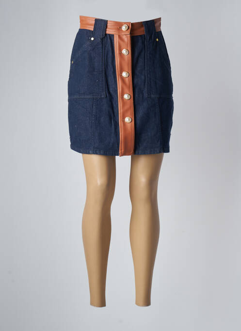 Jupe courte bleu VICTORIO & LUCCHINO pour femme