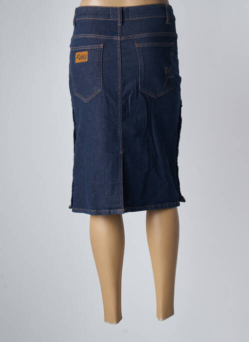 Jupe mi-longue bleu LOIS pour femme