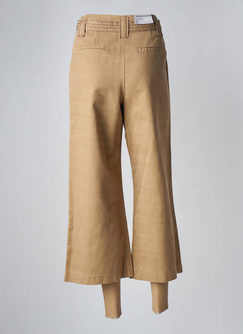 Pantalon 7/8 taille haute taille haute beige CAMAIEU femme