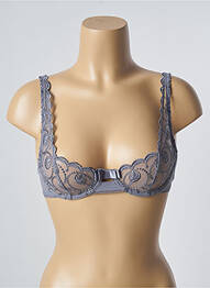 Soutien-gorge effet matière satinée haut soutien-gorge balconnet gris PASSIONATA femme