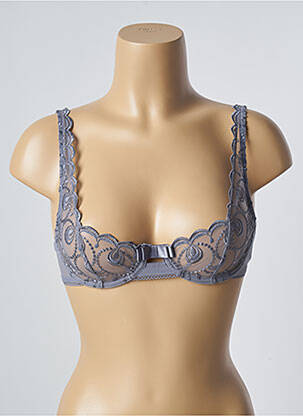 Soutien-gorge effet matière satinée haut soutien-gorge balconnet gris PASSIONATA femme