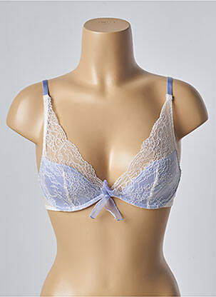 Soutien-gorge effet matière satinée haut soutien-gorge moulé bleu PASSIONATA femme