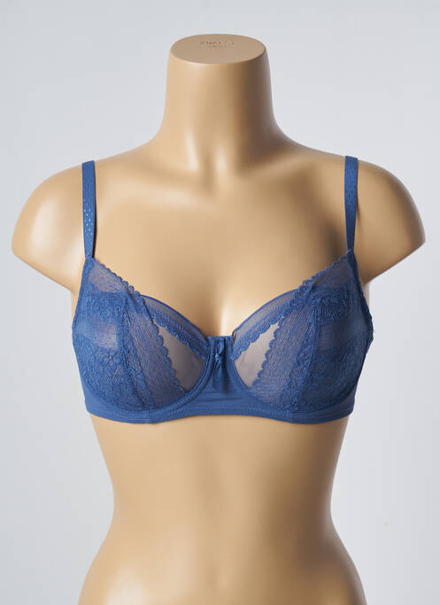Soutien-gorge effet matière satinée haut soutien-gorge emboitant bleu PASSIONATA femme