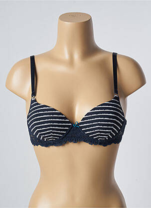 Soutien-gorge effet matière satinée haut soutien-gorge moulé bleu PASSIONATA femme