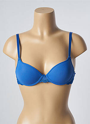 Soutien-gorge effet matière satinée haut soutien-gorge moulé bleu PASSIONATA femme
