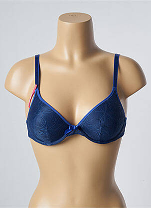 Soutien-gorge effet matière satinée haut soutien-gorge moulé bleu PASSIONATA femme