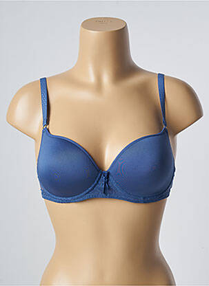Soutien-gorge effet matière satinée haut soutien-gorge moulé bleu PASSIONATA femme