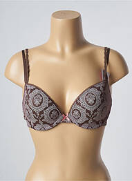 Soutien-gorge effet matière satinée haut soutien-gorge moulé marron PASSIONATA femme