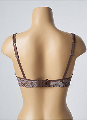 Soutien-gorge effet matière satinée haut soutien-gorge moulé marron PASSIONATA femme