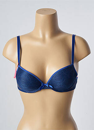 Soutien-gorge effet matière satinée haut soutien-gorge push-up bleu PASSIONATA femme