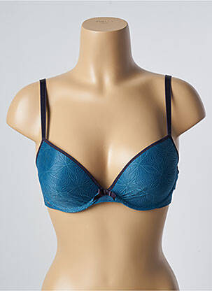 Soutien-gorge effet matière satinée haut soutien-gorge push-up bleu PASSIONATA femme