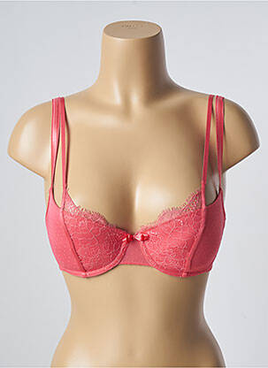 Soutien-gorge effet matière satinée haut soutien-gorge avec mousse de rembourrage amovible rose PASSIONATA femme