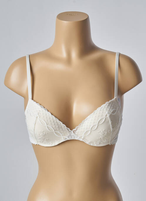 Soutien-gorge effet matière satinée haut soutien-gorge push-up blanc PASSIONATA femme