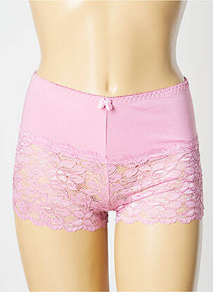 Shorty tissage dentelle rose ROSA JUNIO femme